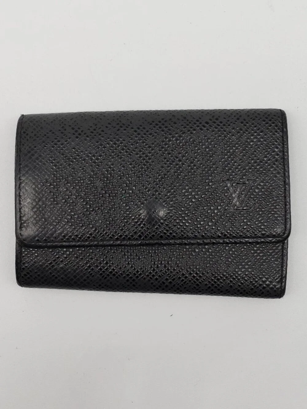 Authentic Louis Vuitton 6-Key Holder – Black Leather – Silver Hardware